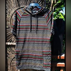 Boys Pullover, thin hoodie, Mexican textile print